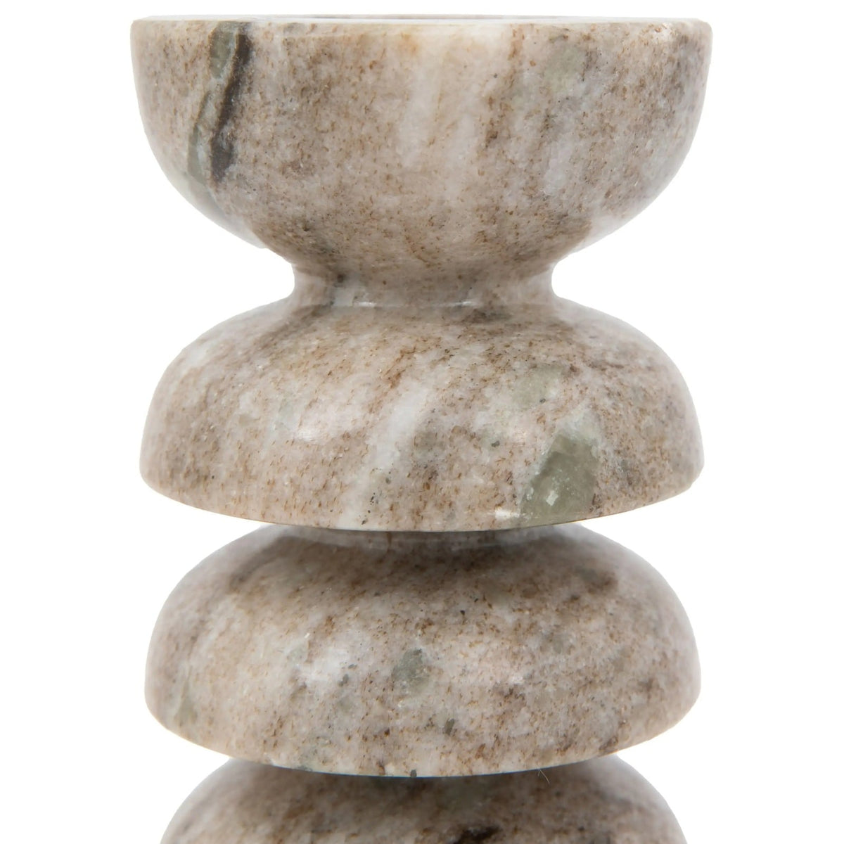 Azuaga Marble Candlestick in Sandstone Set of 2