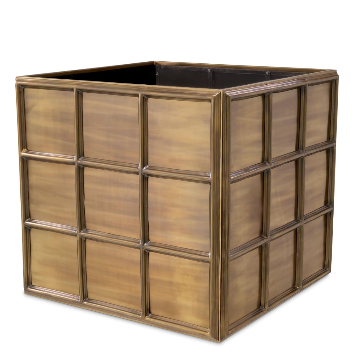 Grid Planter in Vintage Brass - Large