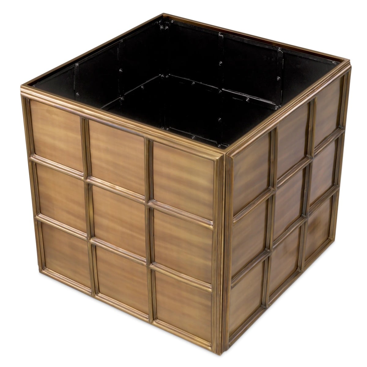 Grid Planter in Vintage Brass - Large