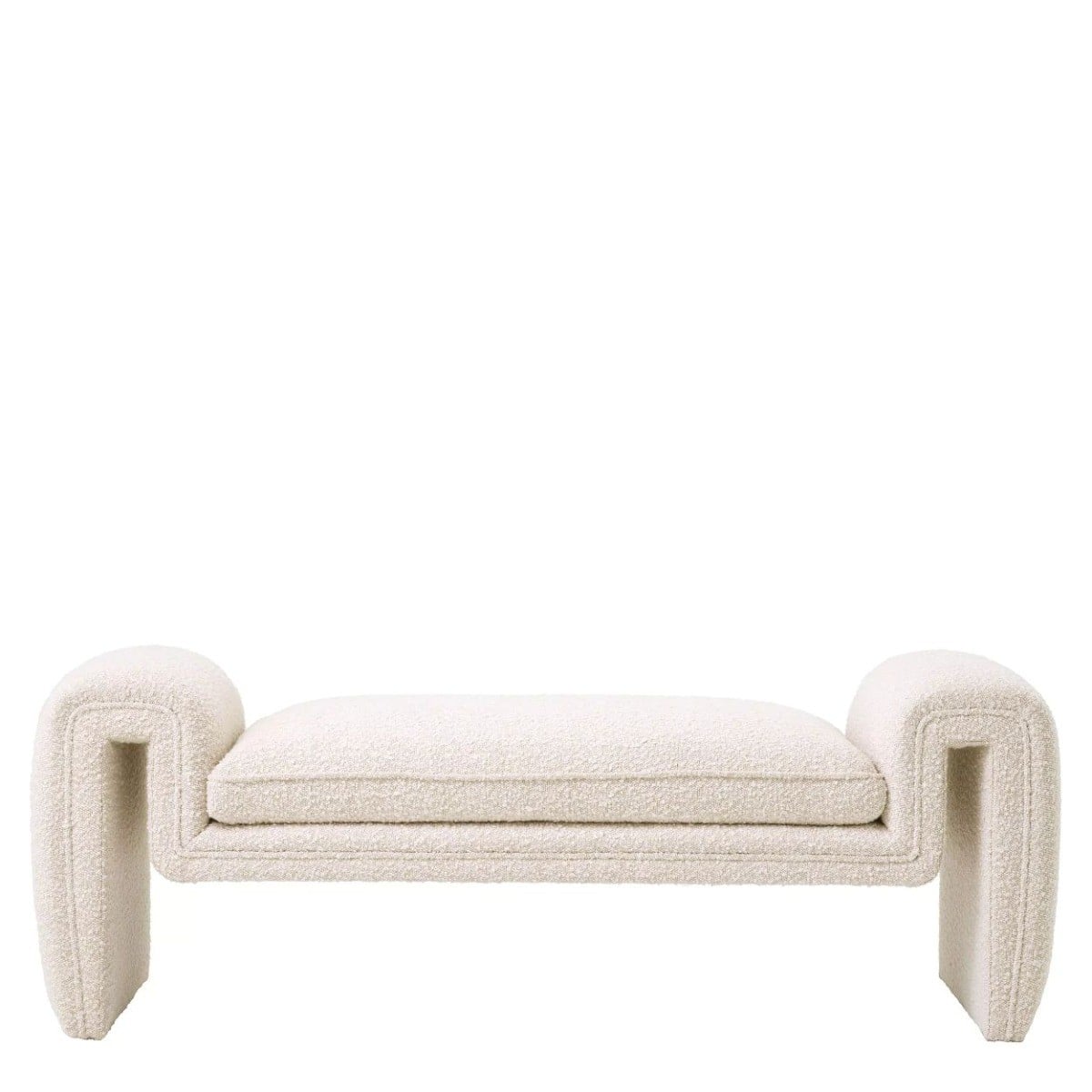 Tondo Bench in Bouclé cream