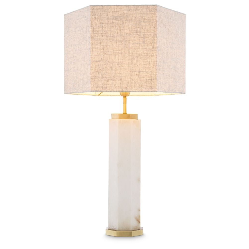 Newman Table Lamp in Alabaster