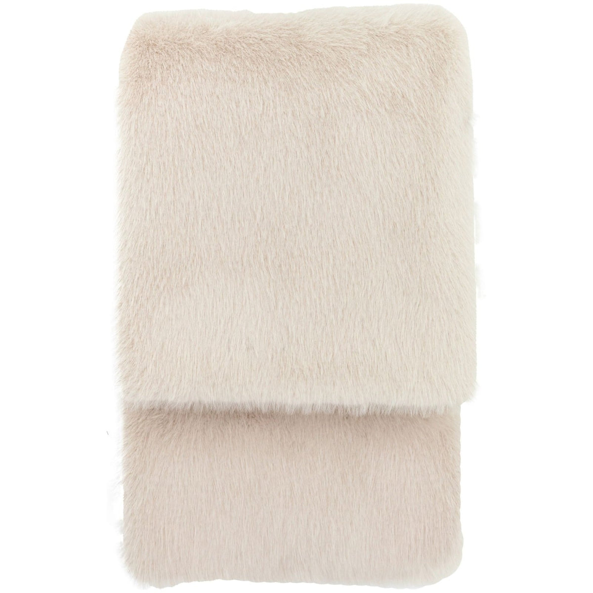 Maple Faux Fur Throw in Oatmeal