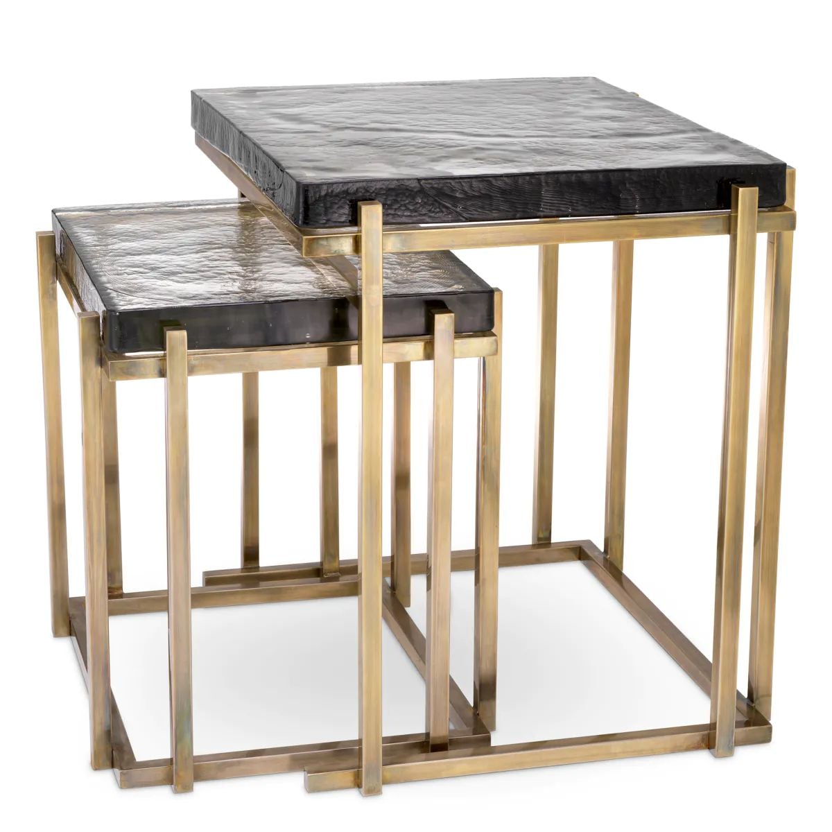 Niemeyer Side Table Glass & Brass Finish