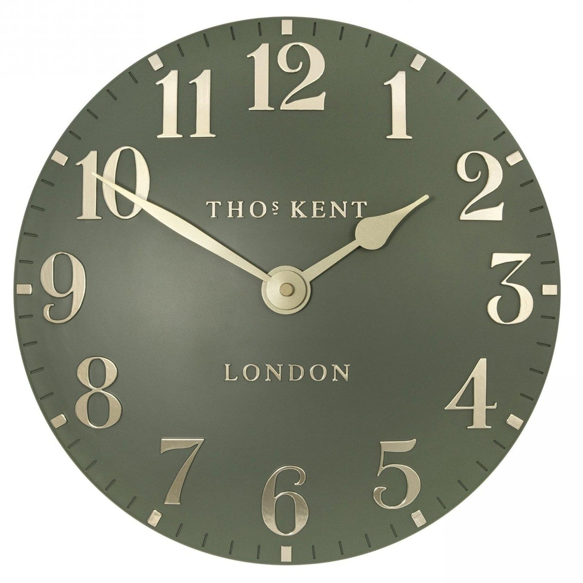 Arabic Wall Clock in Lichen Green - Small