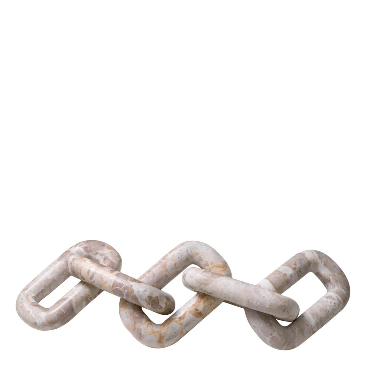 Marble Chain Link Sculpture Decor in Brown