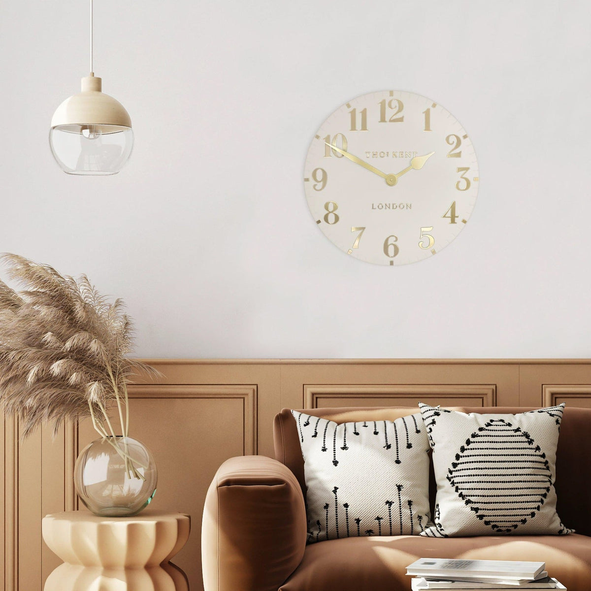 Arabic Wall Clock in Oatmeal - Small
