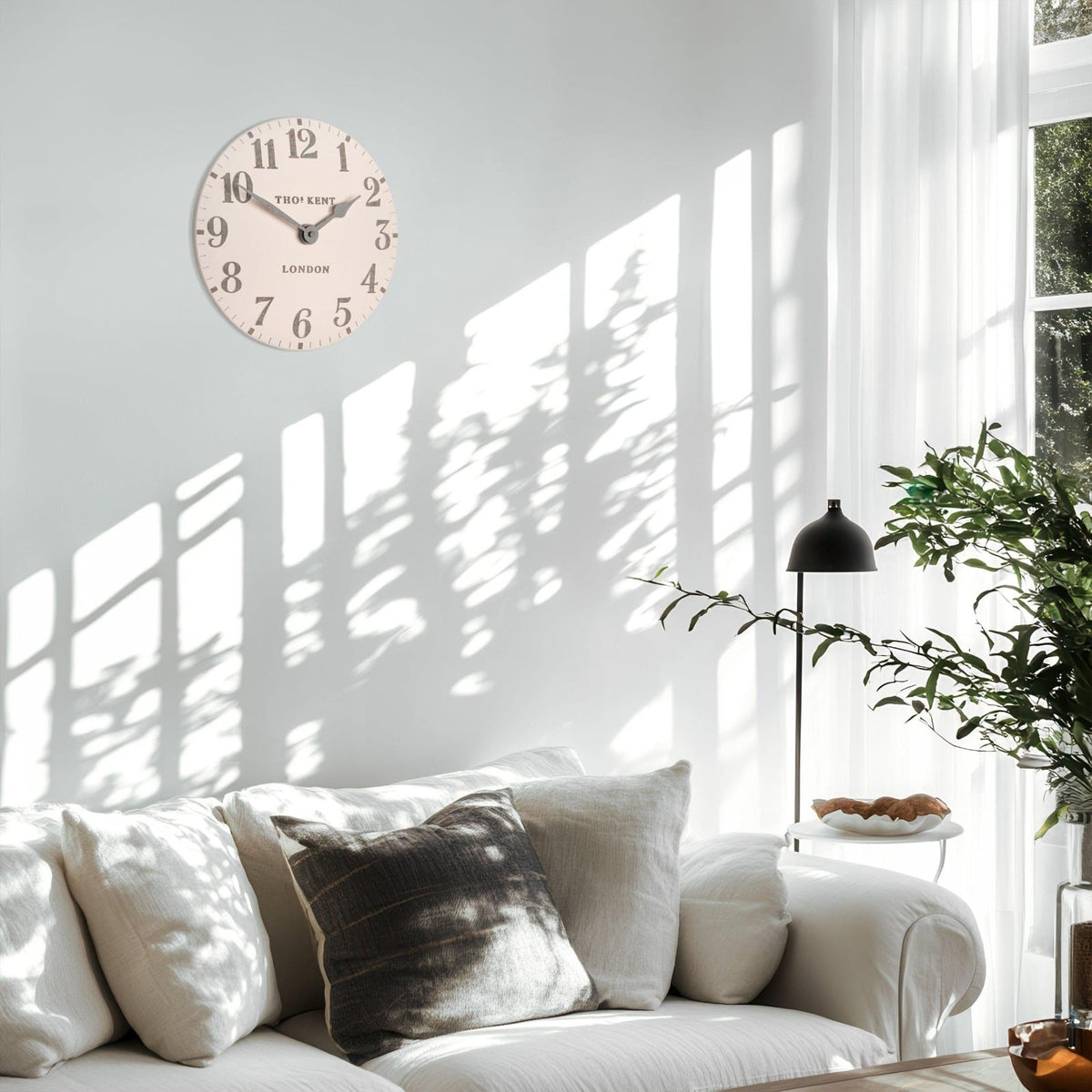 Arabic Wall Clock in Shy Pink - Small