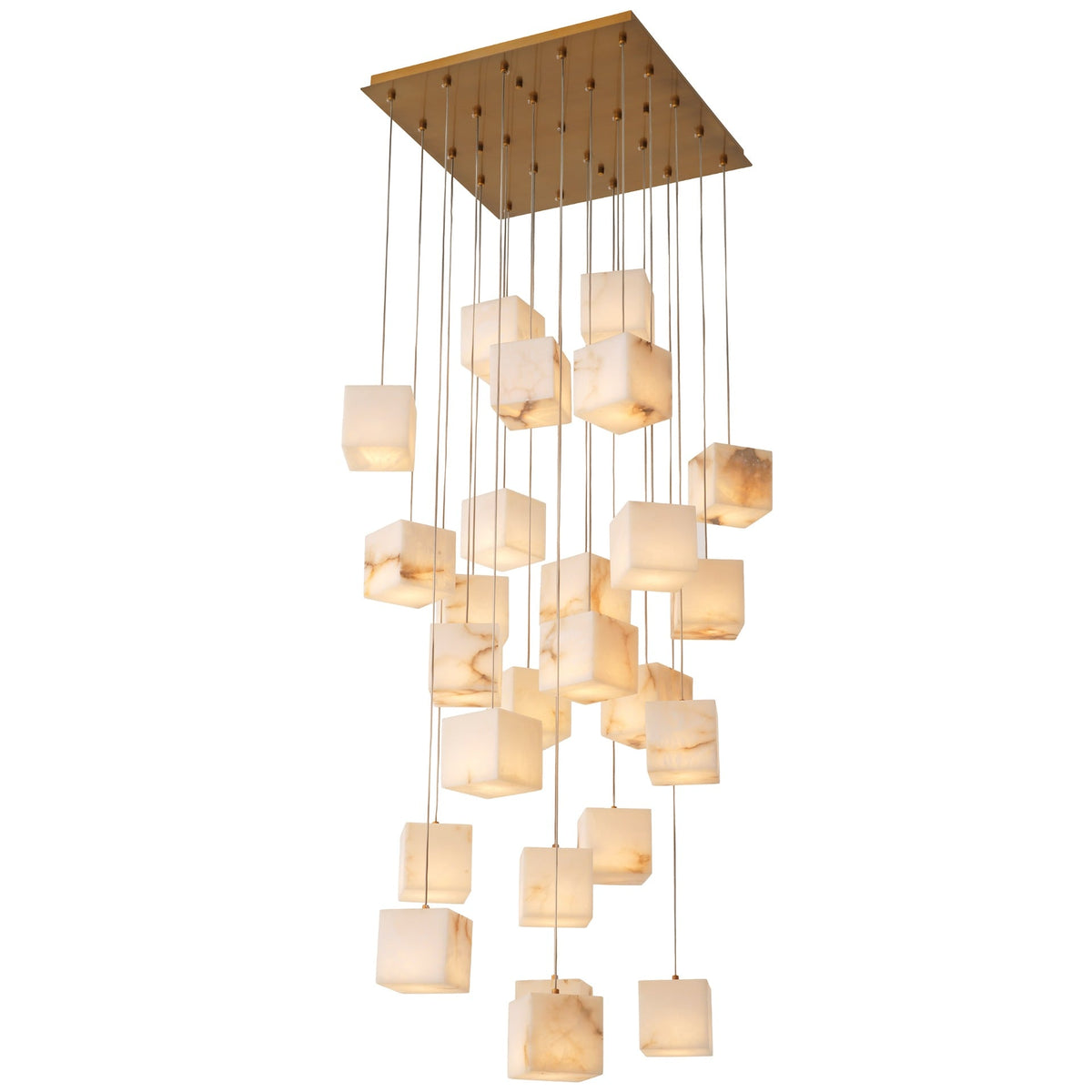 Chandelier Duboce in Antique Brass