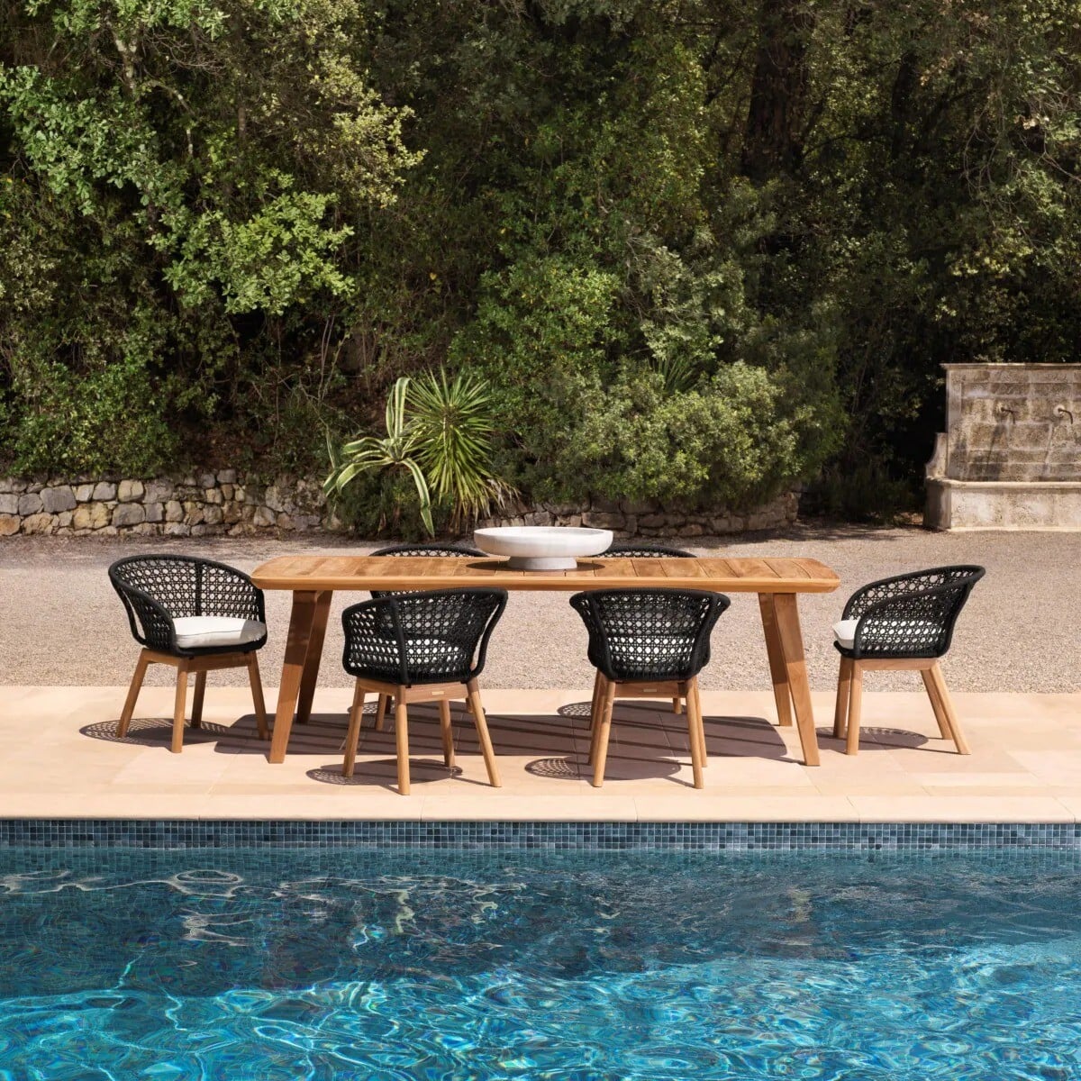 Outdoor Dining Table Glover in Natural Teak