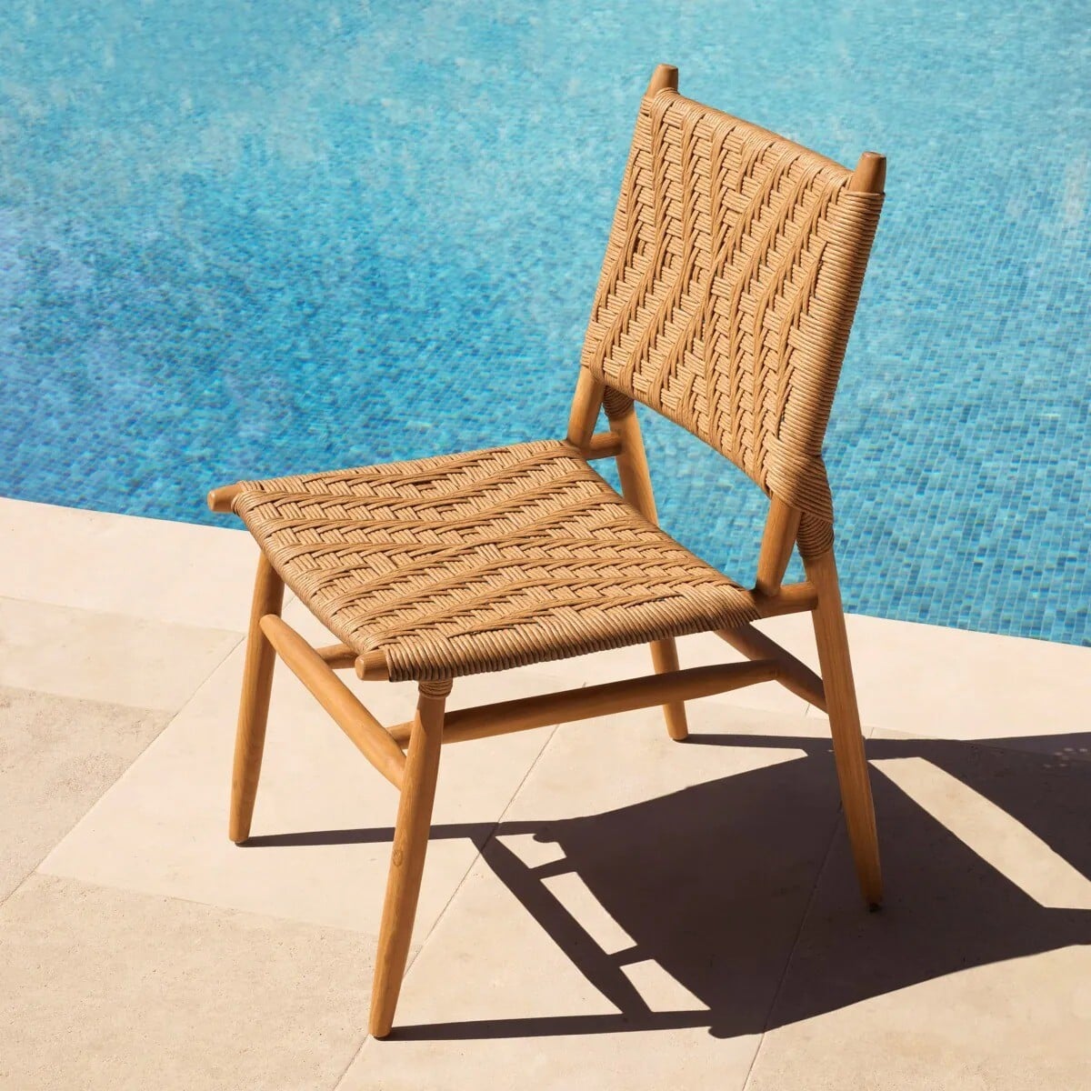 Outdoor Dining Chair Laroc Natural Teak | Set of 2