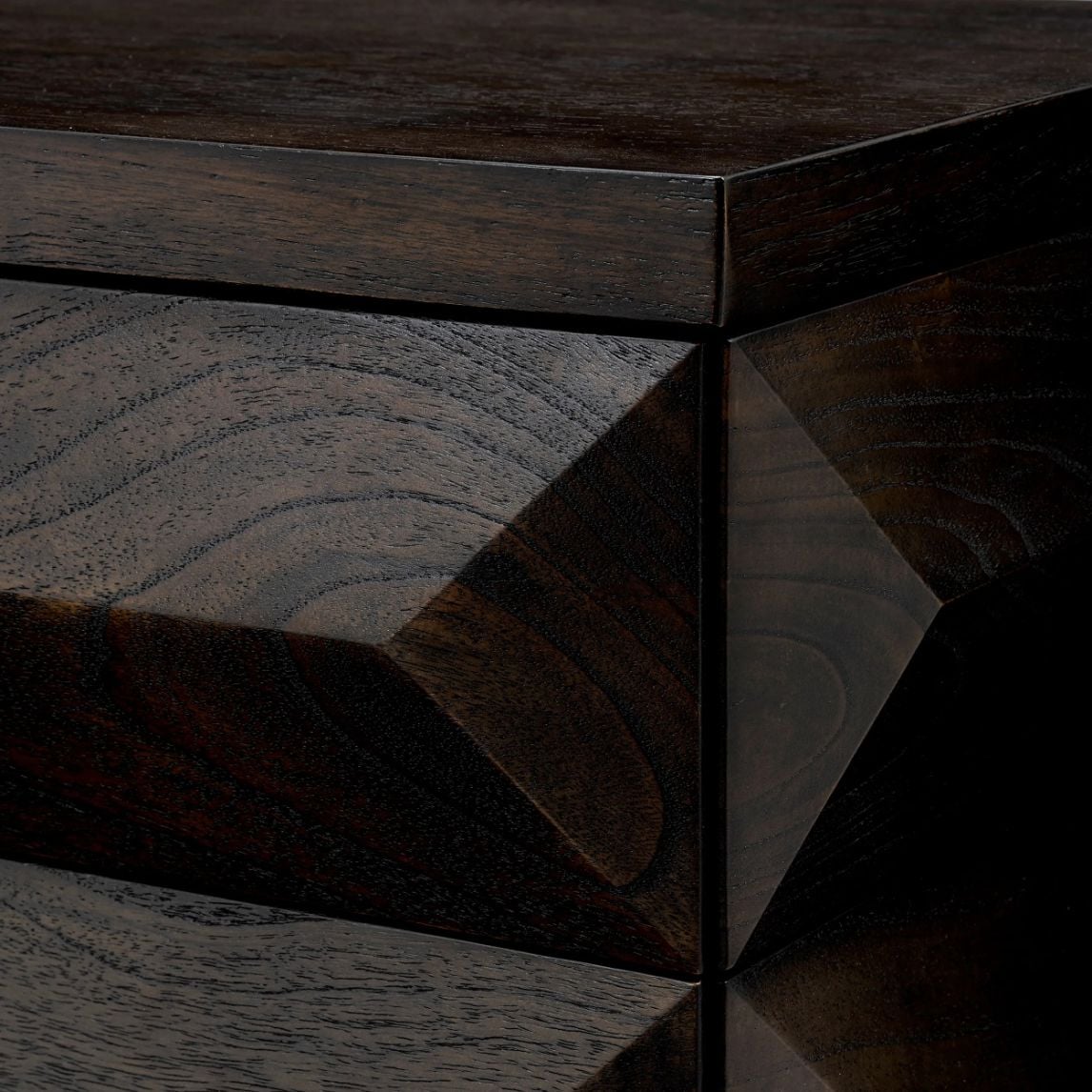 Dresser Denver Dark Oak Veneer and Brass