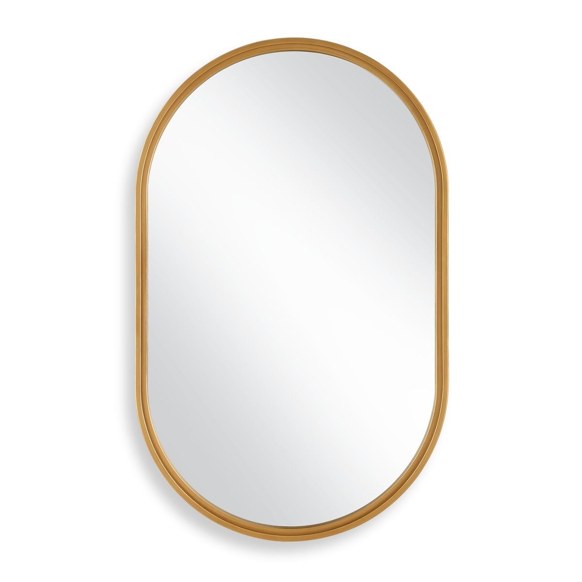 Brushed Gold Pill Mirror