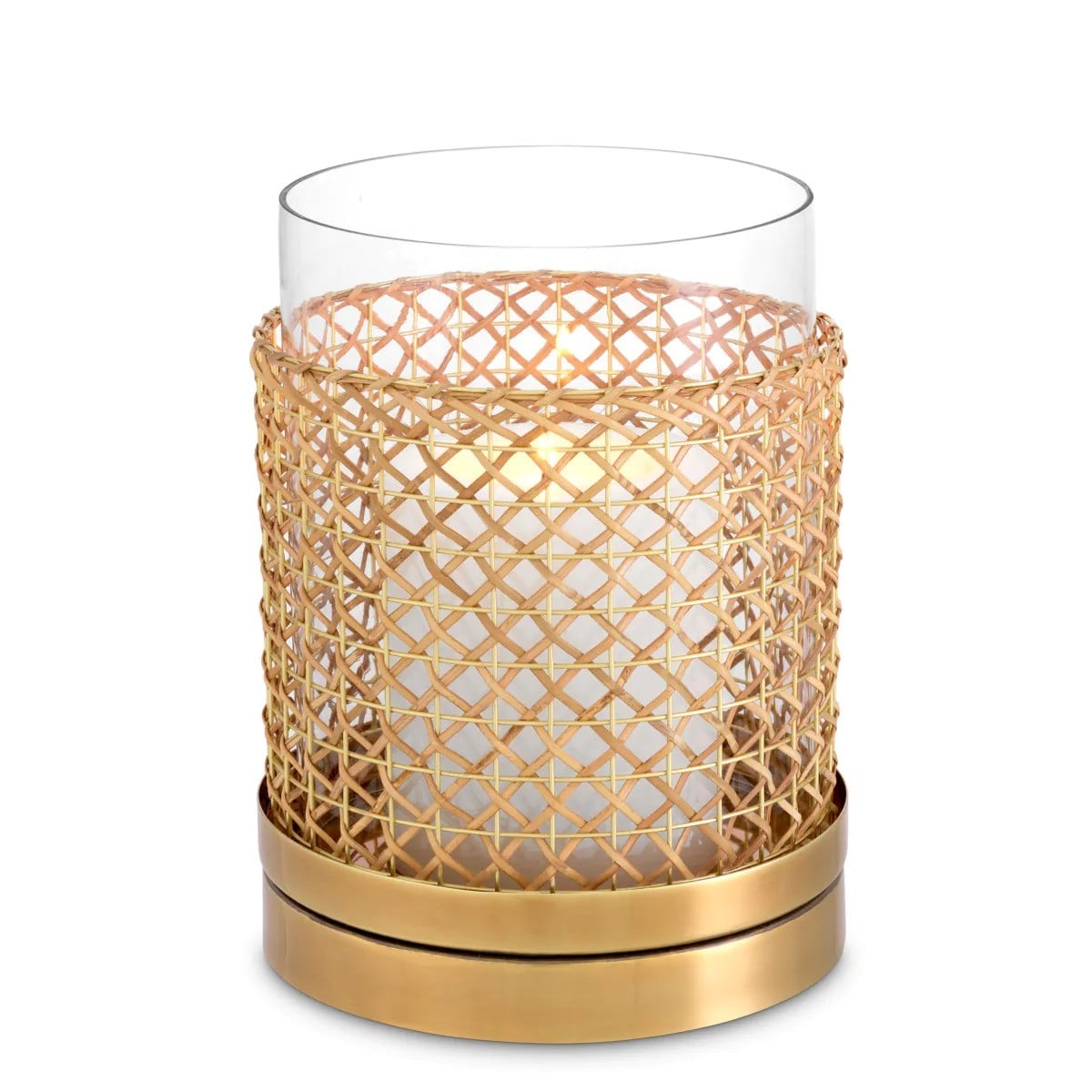 Zimmerman Hurricane in Rattan and Brass - Small