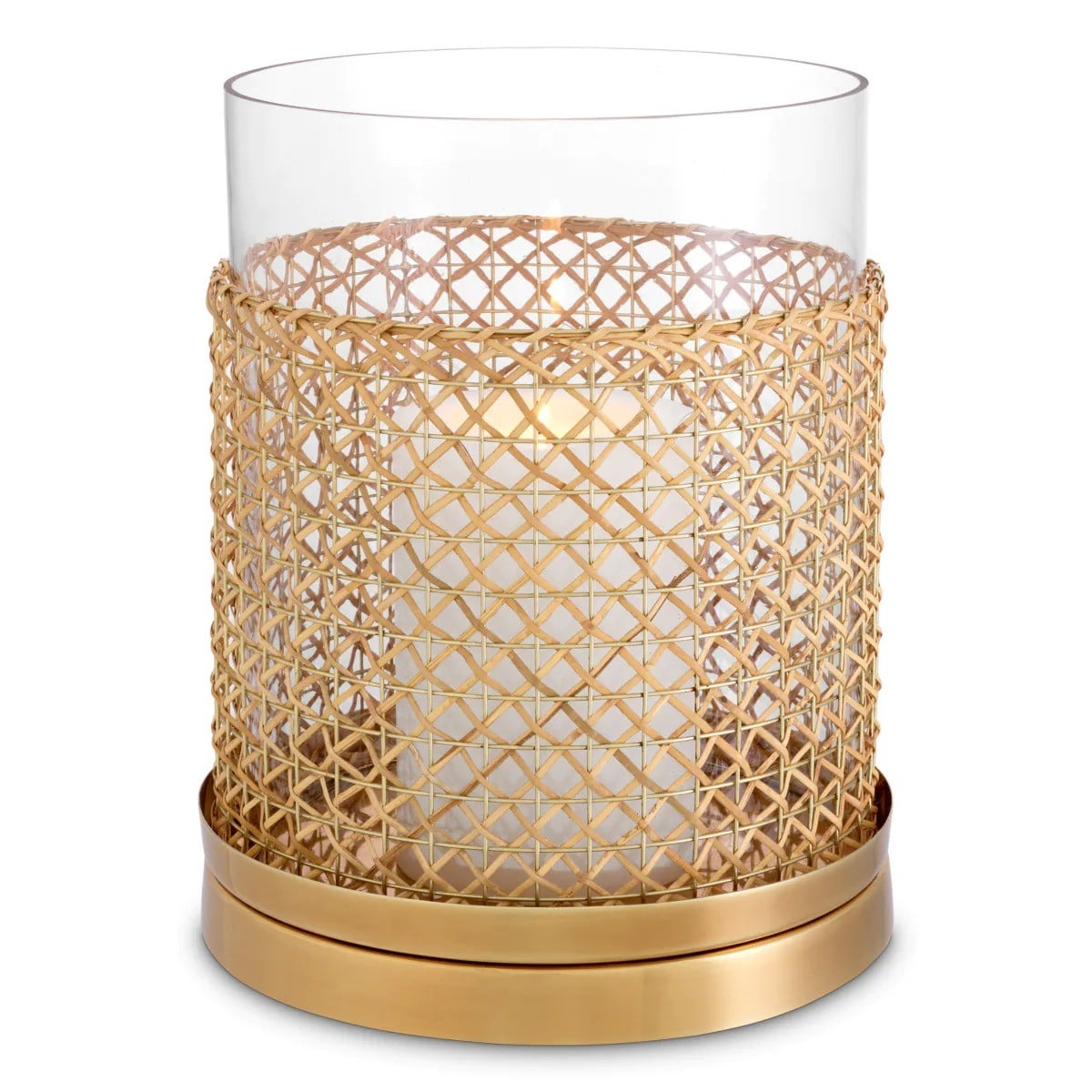 Zimmerman Hurricane in Rattan and Brass - Large