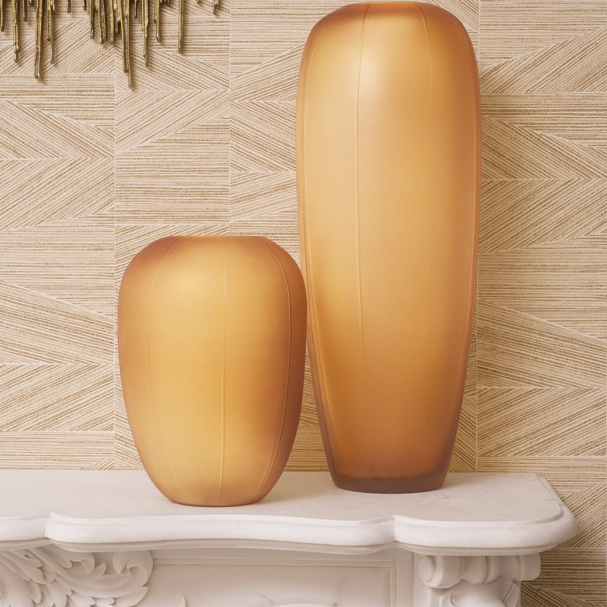 Zenna Vase in Amber - Large