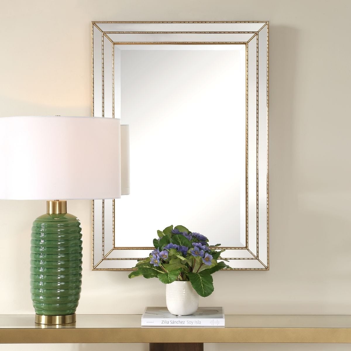 Triple Frame Mirror in Gold