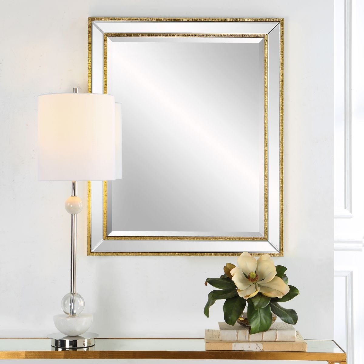 Lines Small Mirror in Gold