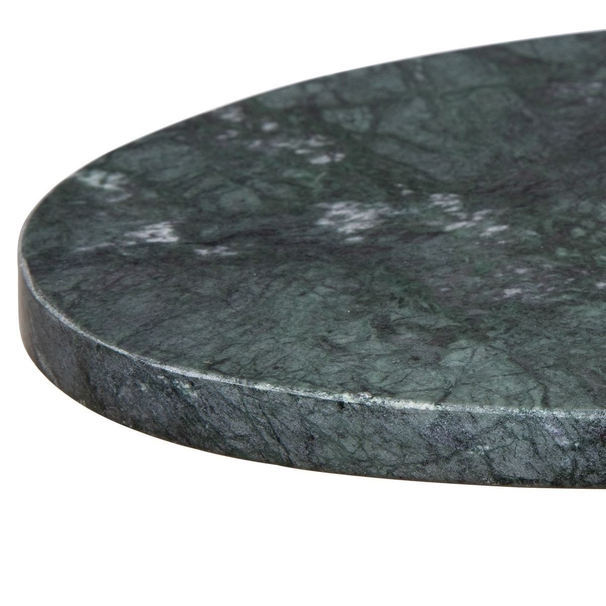 Green Marble Oval Side Table