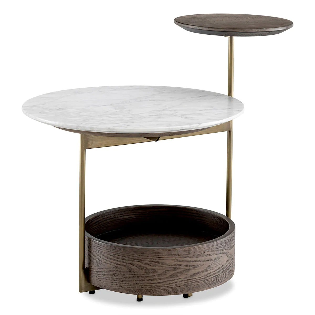 Side Table Faye Marble & Brushed Brass Finish
