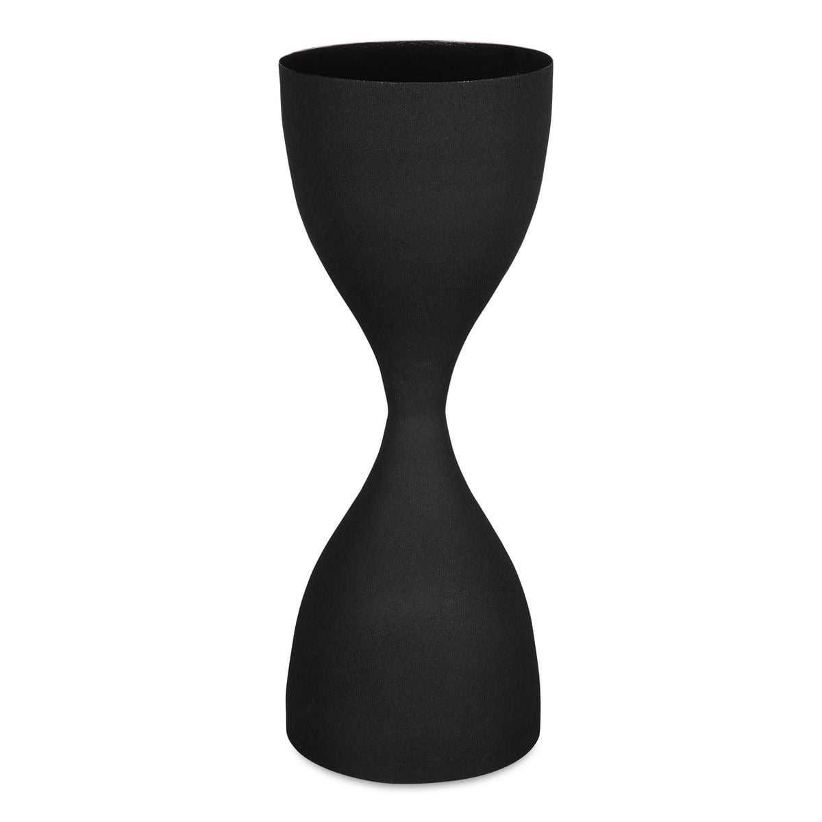 Hourglass Black Textured Side Table
