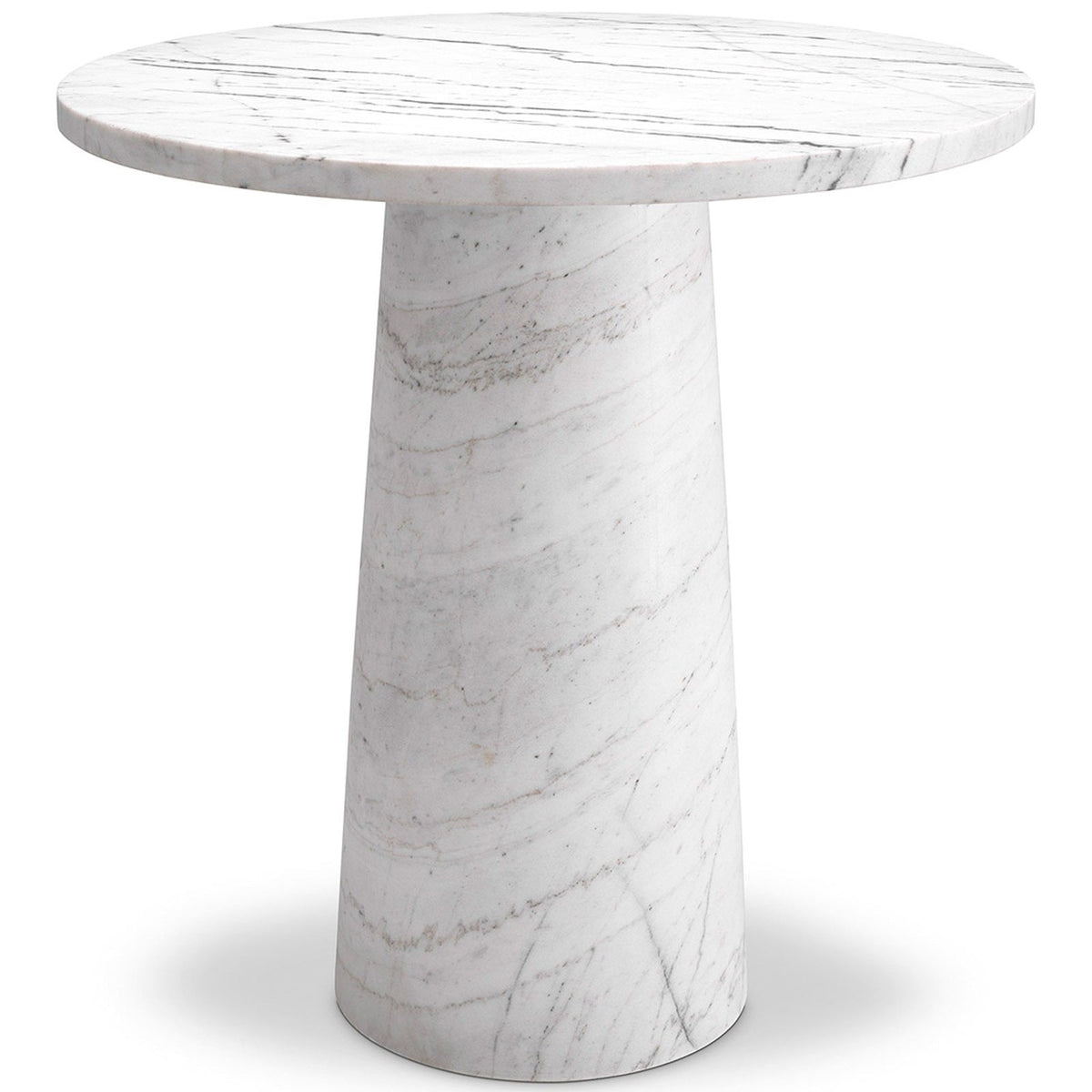 Terry Side Table in White Marble