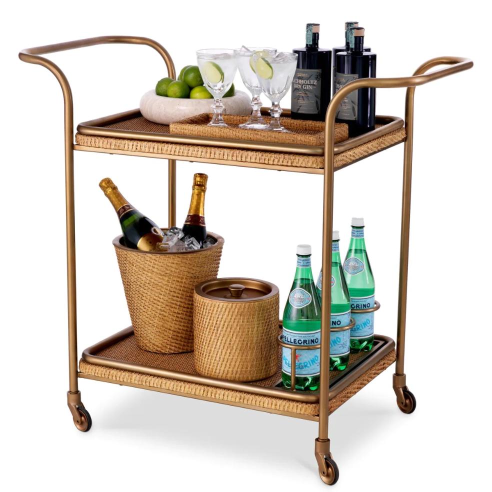 Drinks Trolley Pescara in Rattan