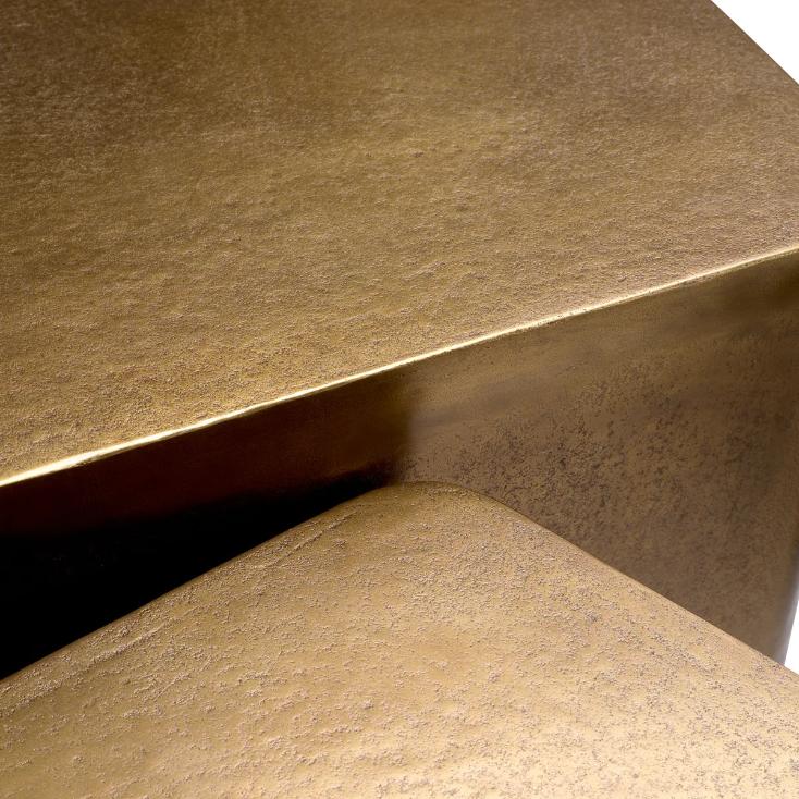 Coffee Table Veenazza in Vintage Brass Finish| Set of 3