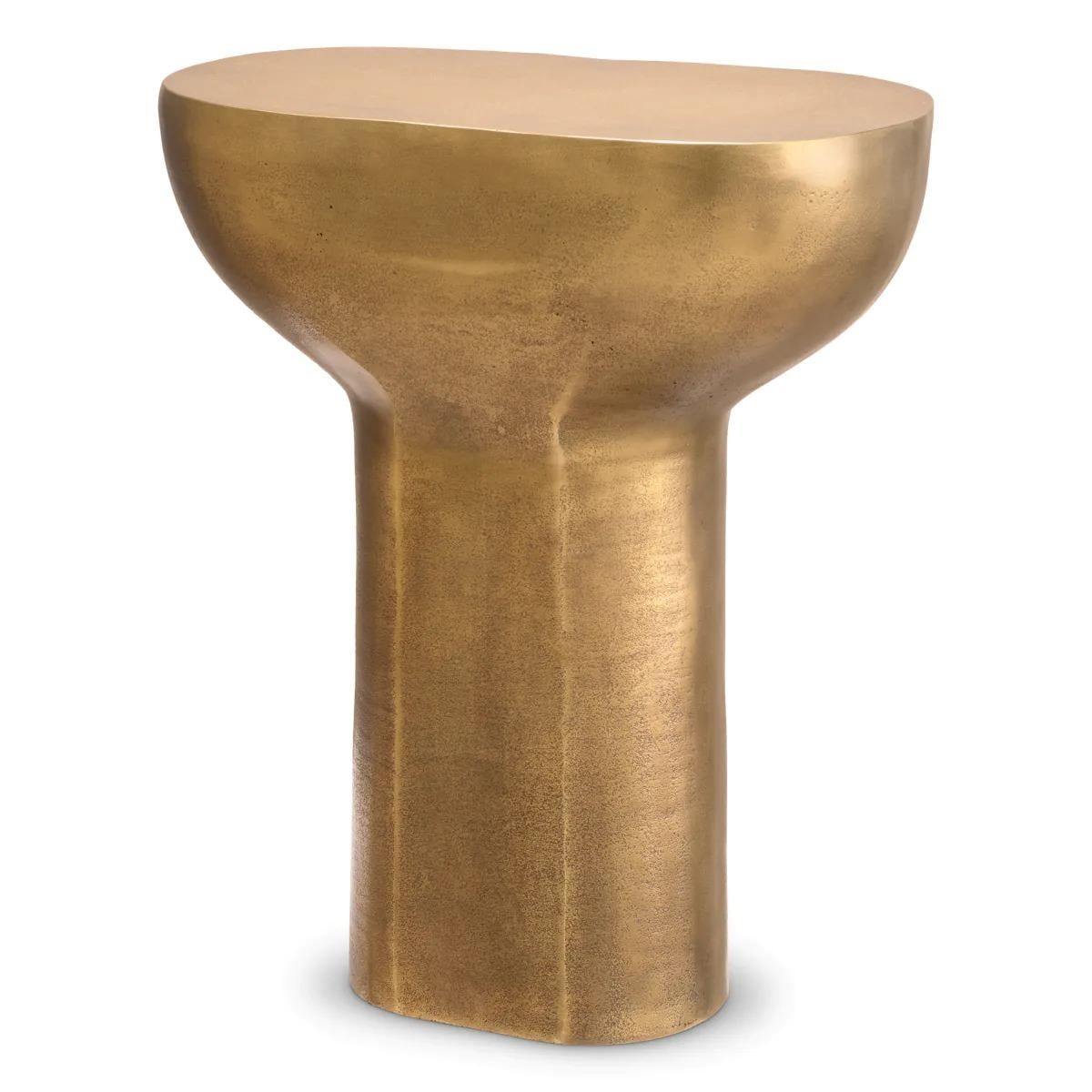 Cremona Side Table in Antique Brass