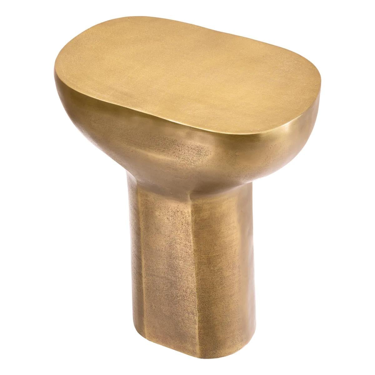 Cremona Side Table in Antique Brass