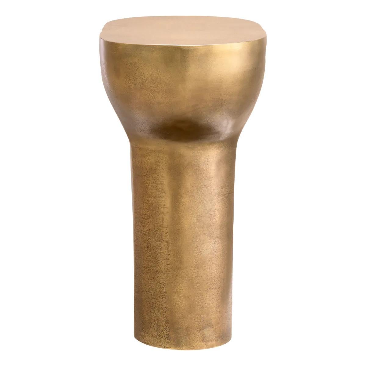 Cremona Side Table in Antique Brass