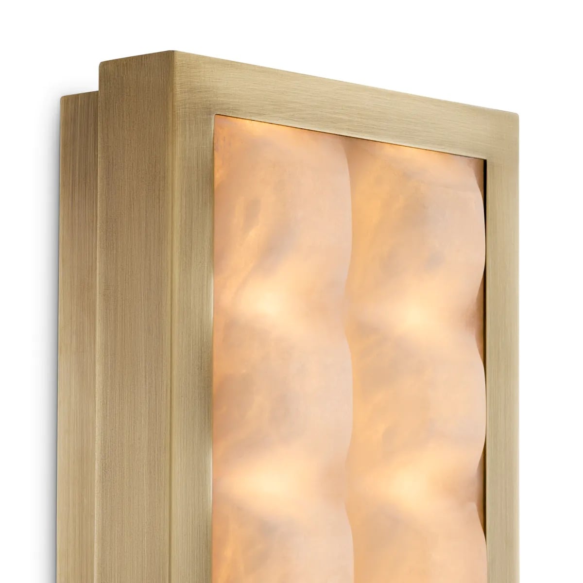 Wall Lamp Cabildo in Antique Brass Finish & Alabaster
