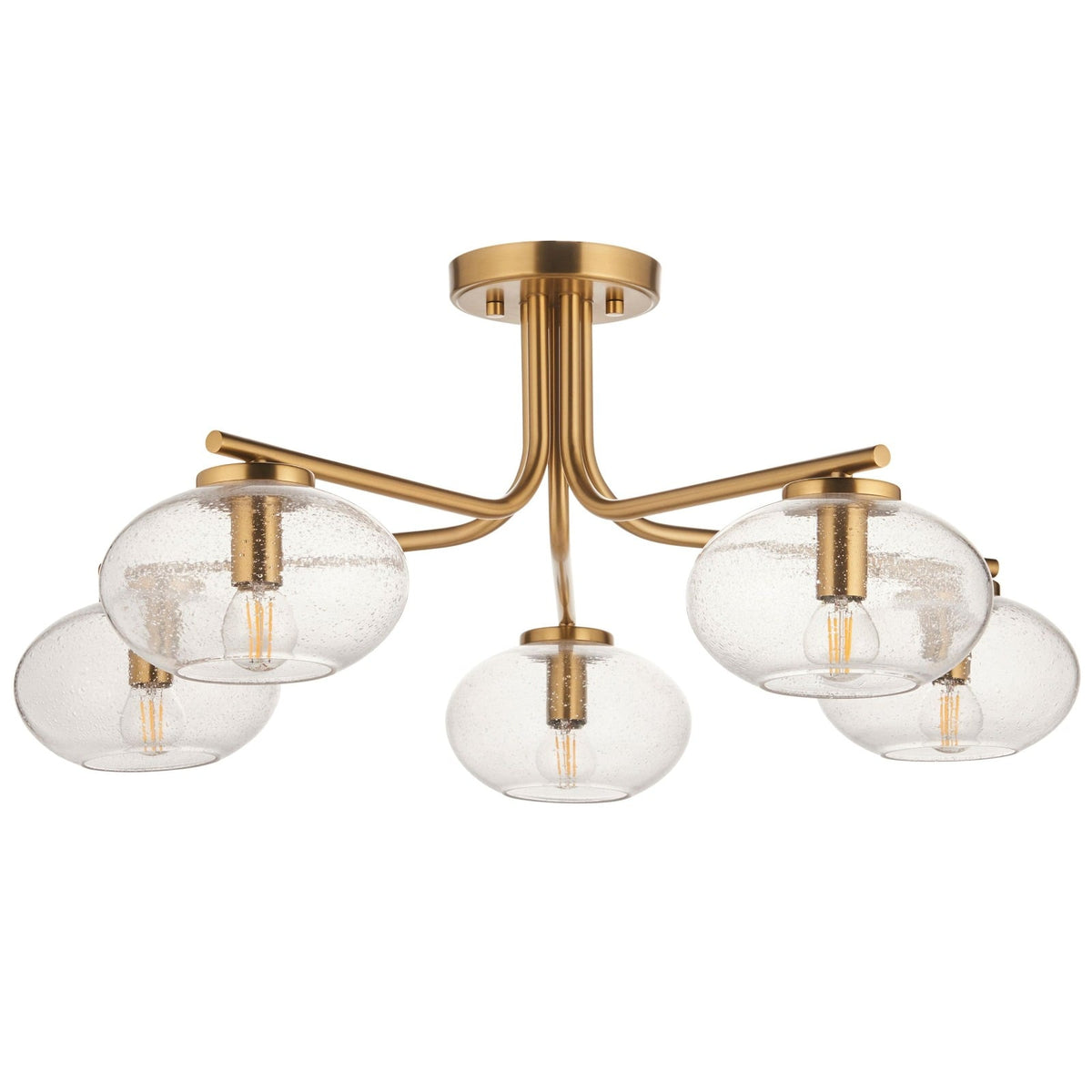 Milton Ceiling Light in Warm Brass - Large