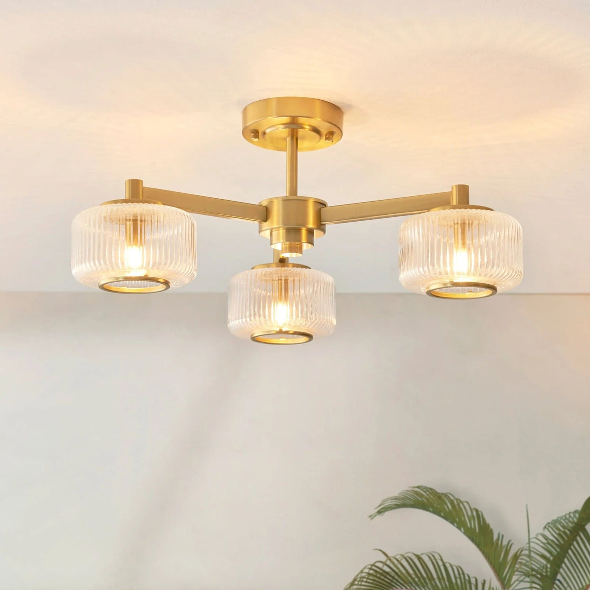 Perdita Ceiling Light in Brushed Aged Brass