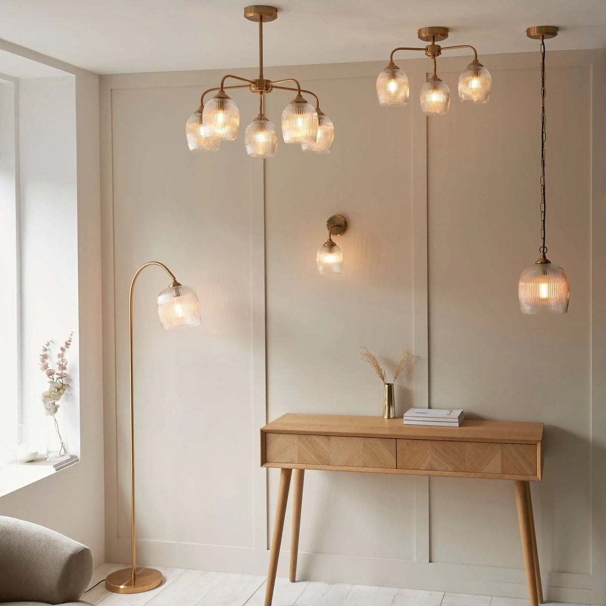 Etta Ribbed Floor Light