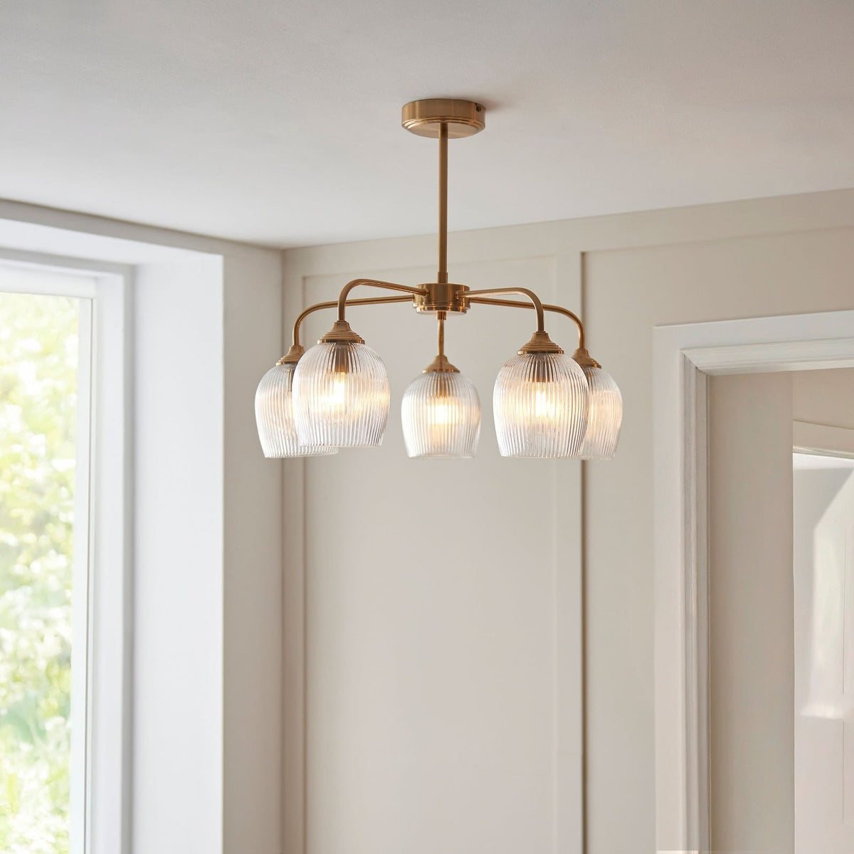 Etta Ribbed Pendant Light - Large