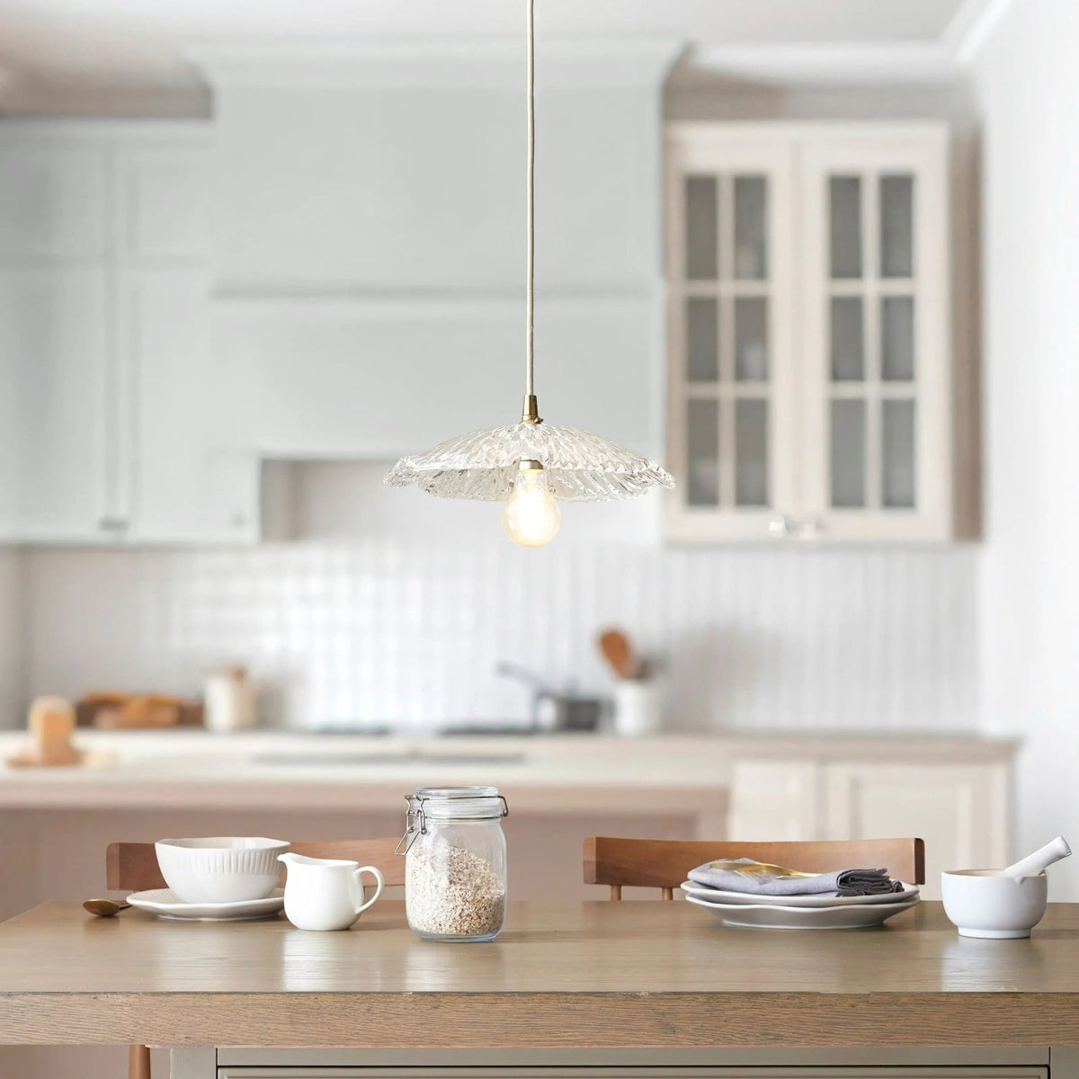 Dahlia Pendant Light in Clear Glass