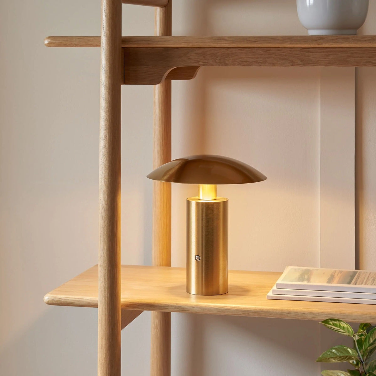 Odette Rechargeable Table Lamp in Brushed Gold