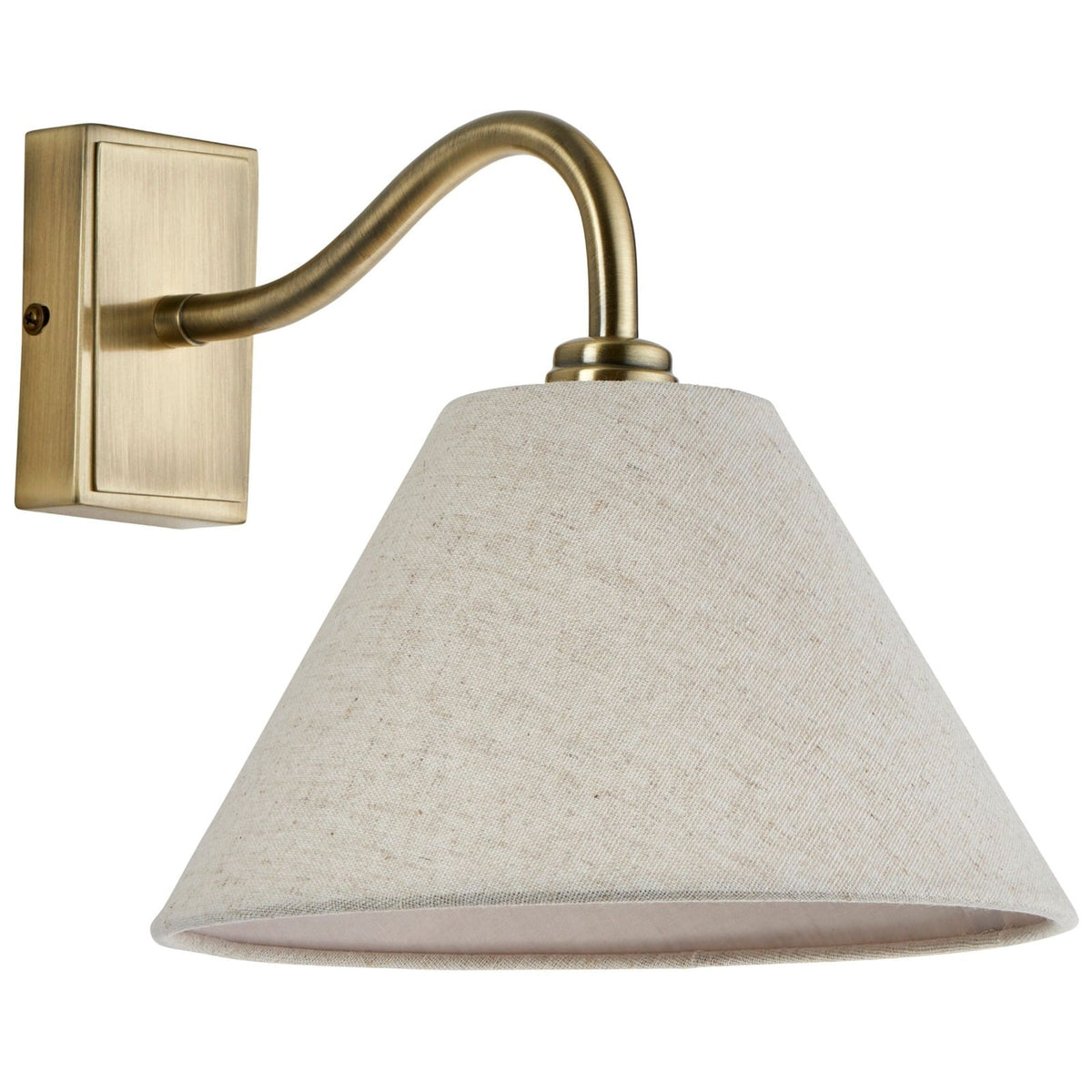 Claudio Wall Light in Antique Brass