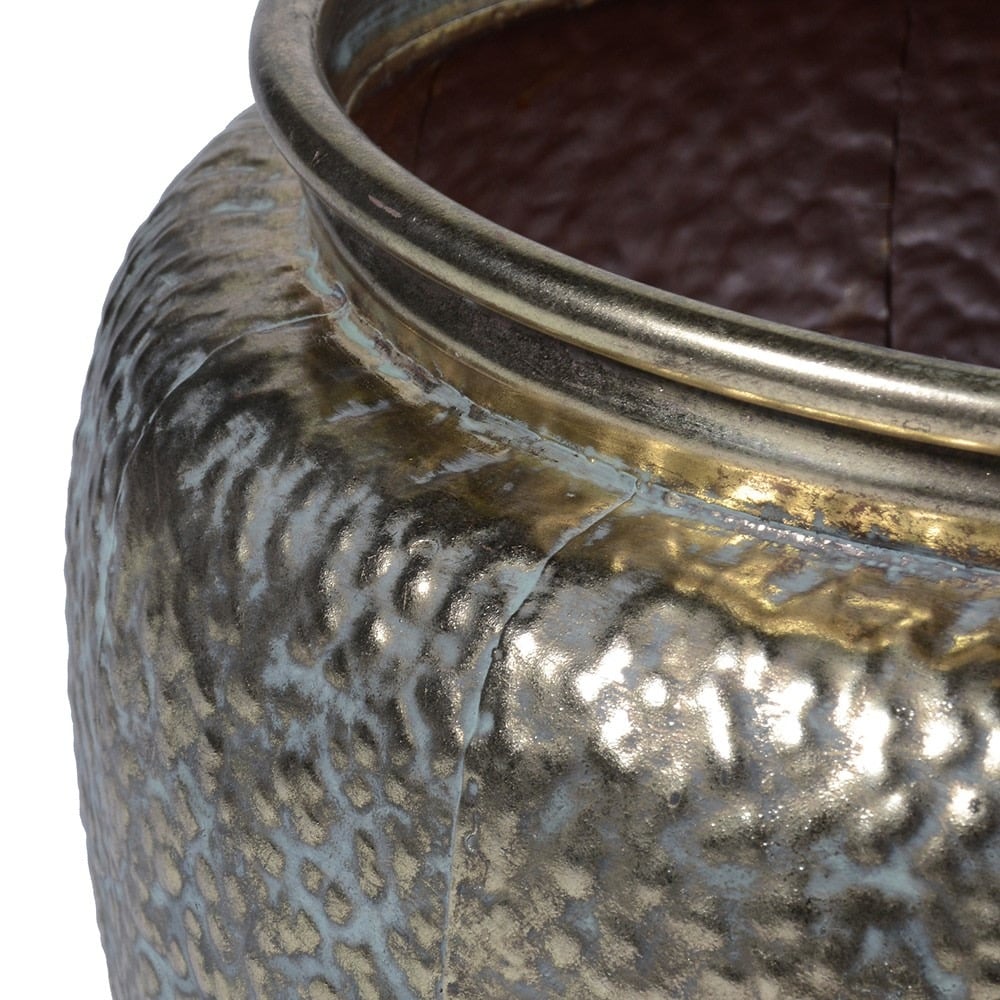 Lebes Hammered Vases Set of 2