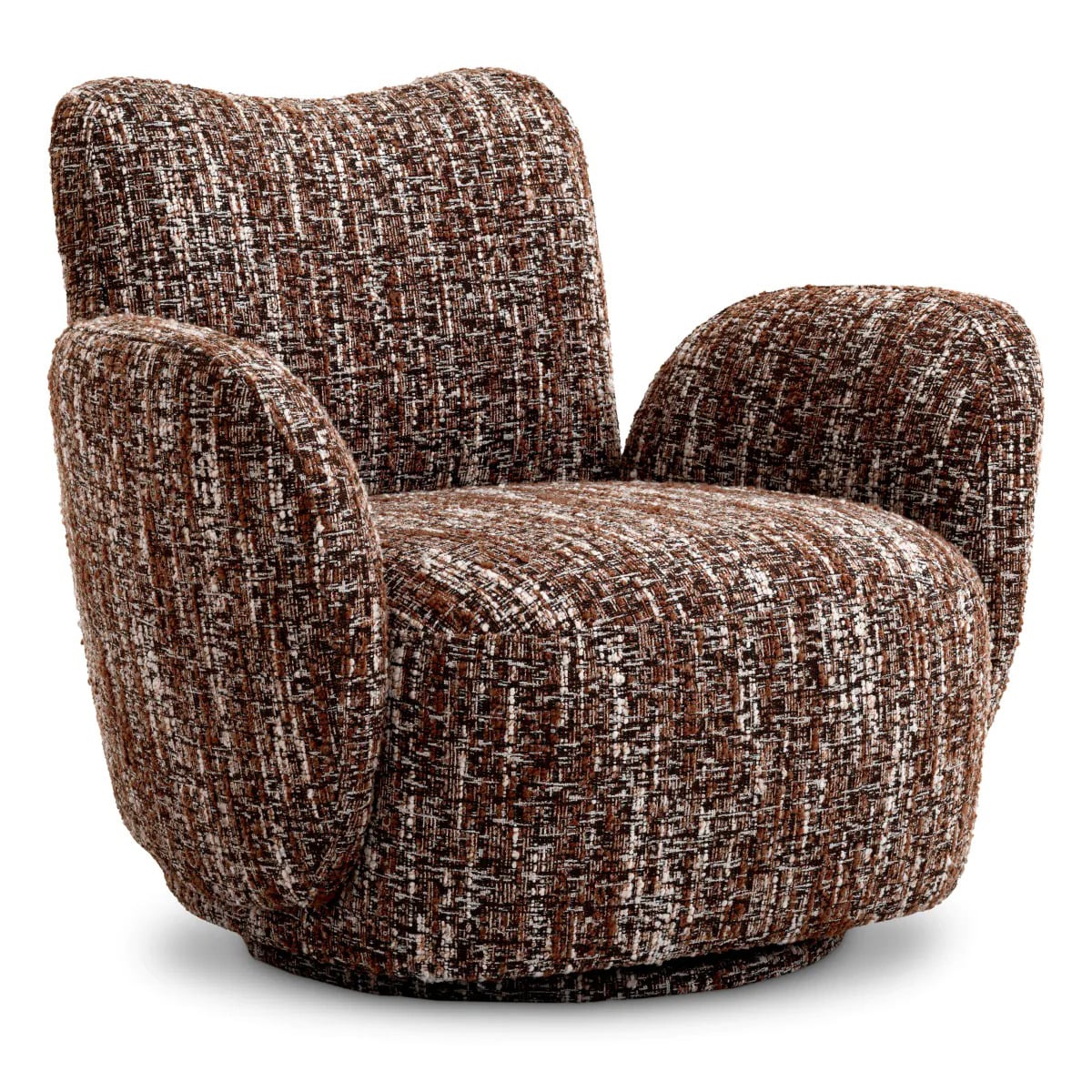 Swivel Chair Merida in Boucle Sonata Red