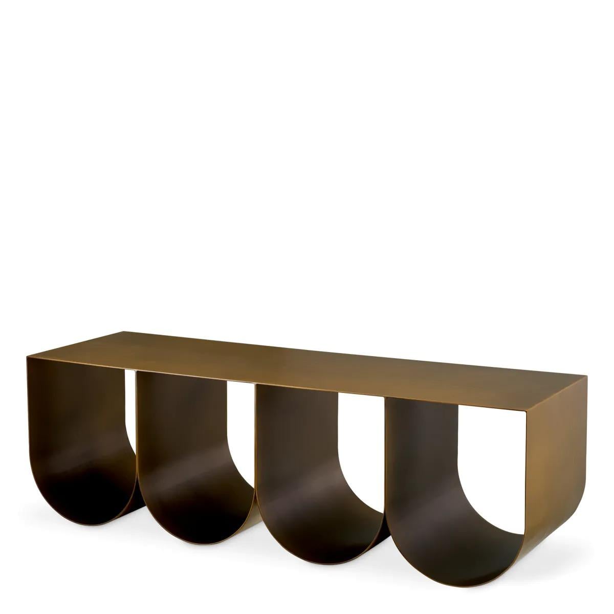 Coffee Table Rafaello with Brushed Brass Finish