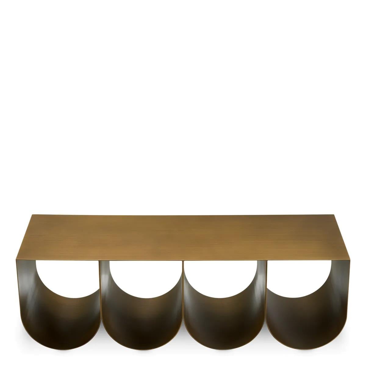 Coffee Table Rafaello with Brushed Brass Finish