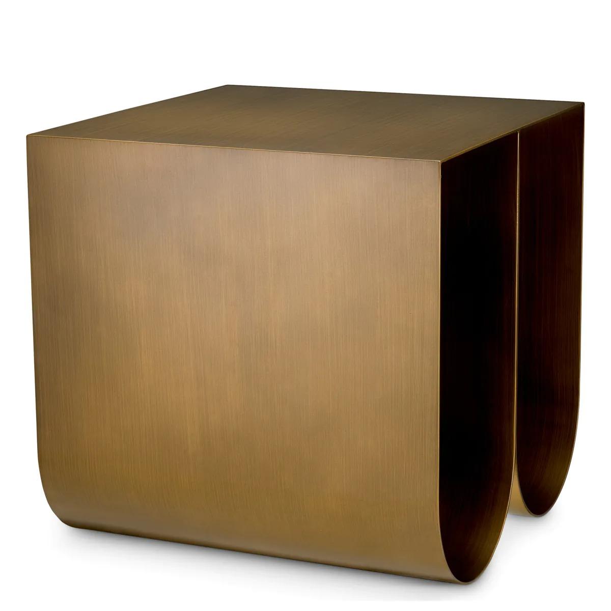 Side Table Rafaello with Brushed Brass Finish
