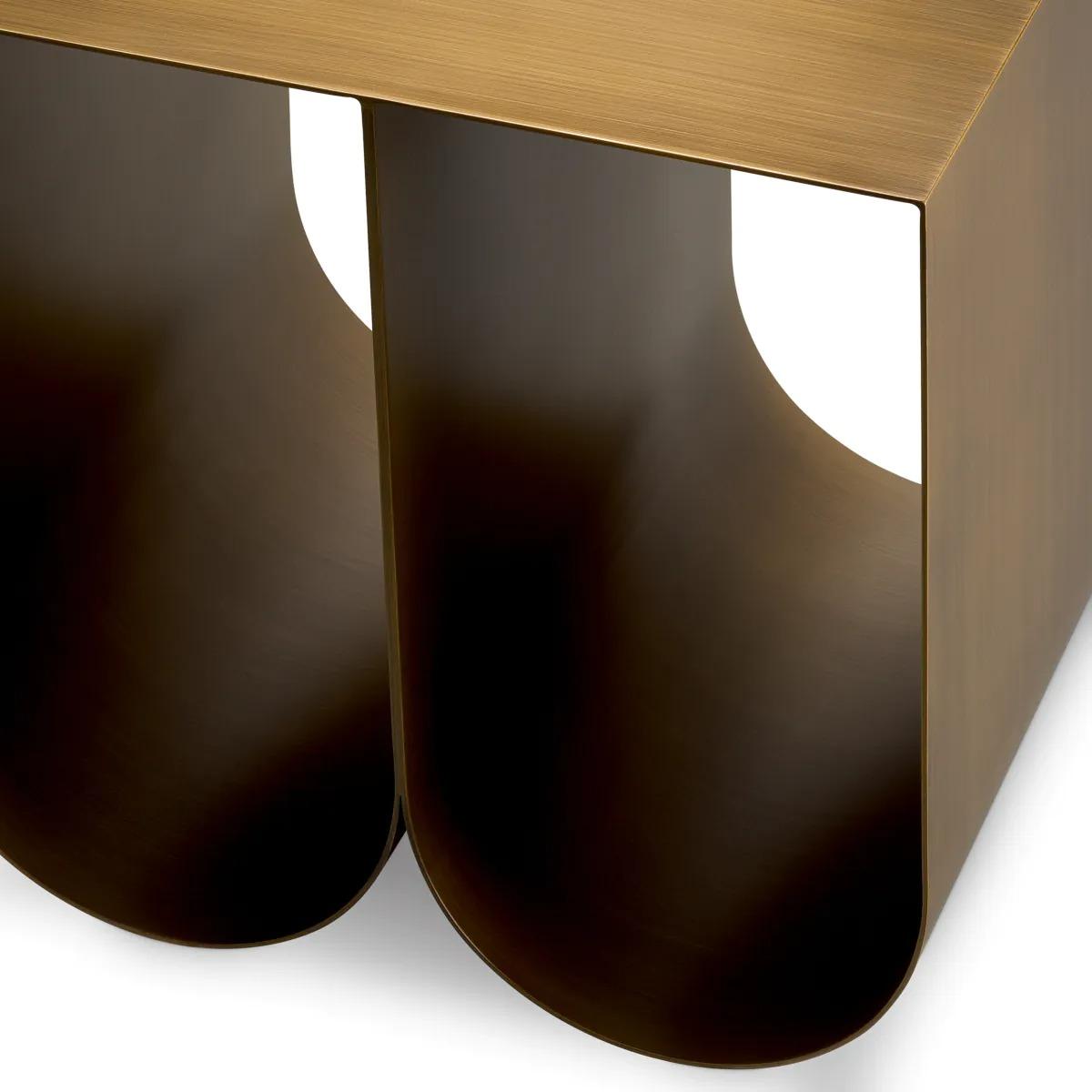 Side Table Rafaello with Brushed Brass Finish