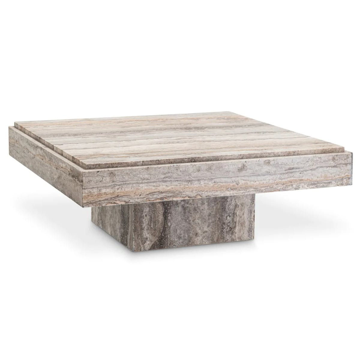 Coffee Table Sartoria in Silver Travertine