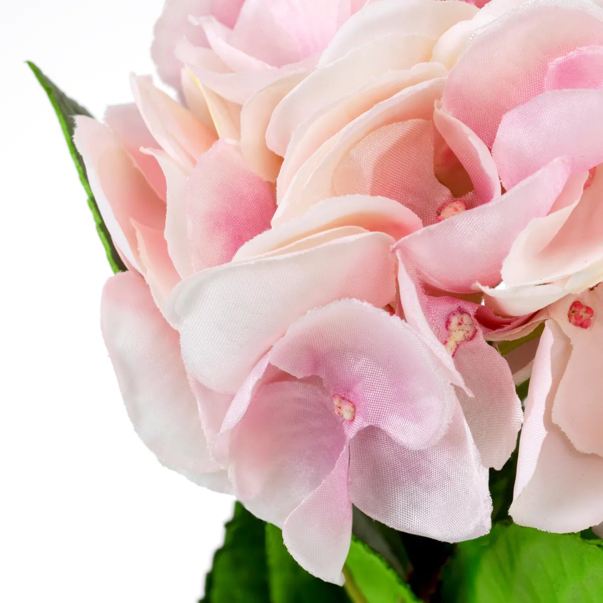 Bouquet of Hydrangeas Real Touch 48 Pieces in 2 Varieties in Pink