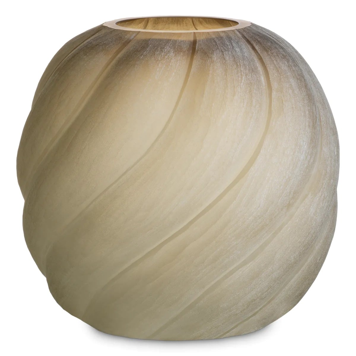 Vase Sicilia Large in Frosted Light Brown