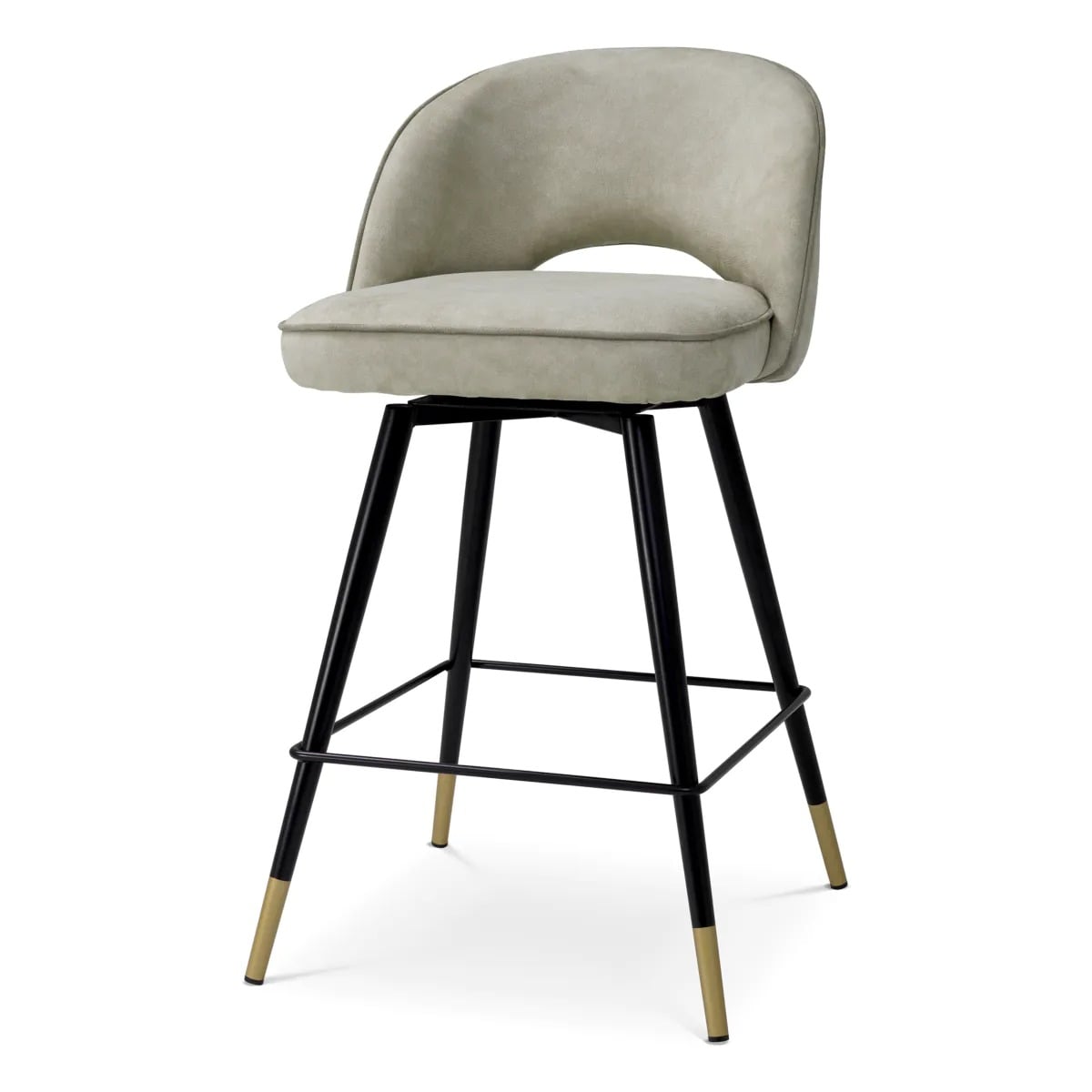 Counter Stool Cliff in Mayer Silver Set of 2