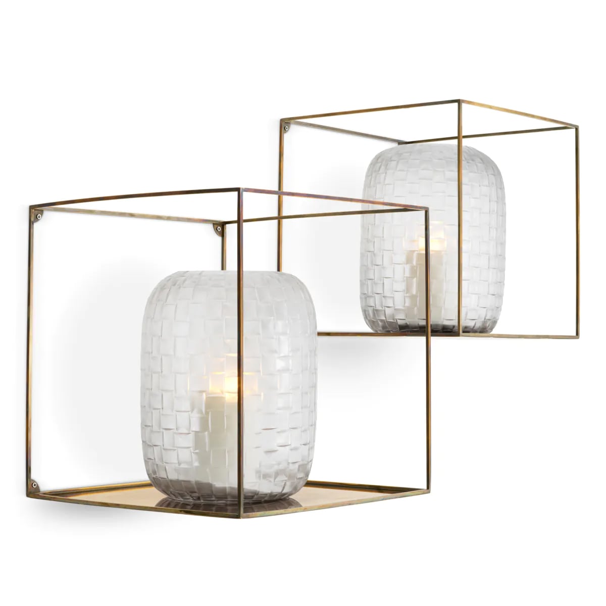 Deco Square Wall Rack - Set of 2