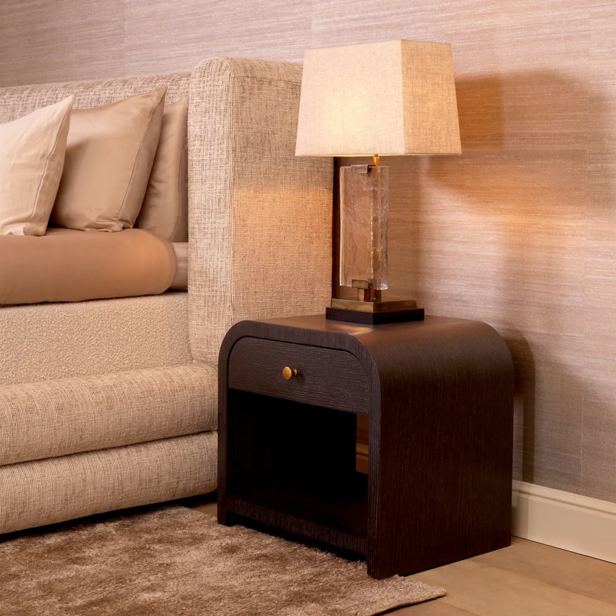 Nightstand Rhodes in Charcoal Oak